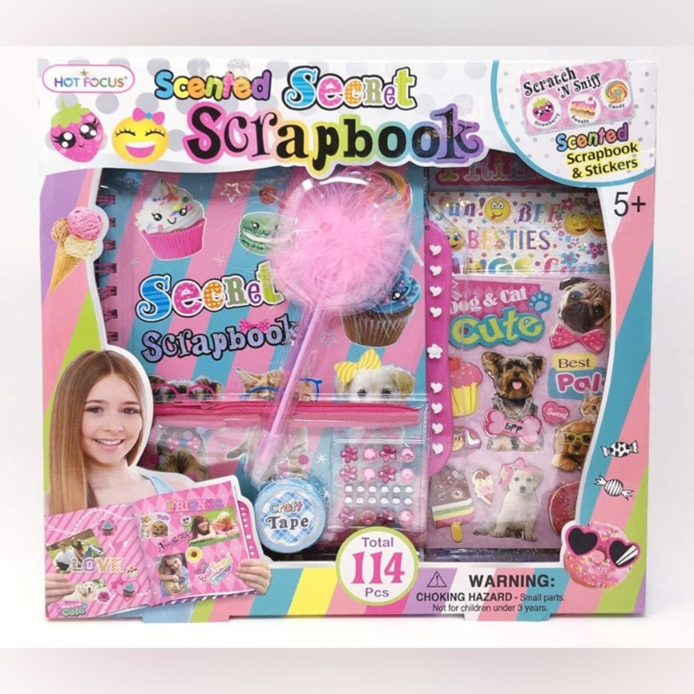 New Hot Focus Scented Secret Scrapbook for Arts and Crafts Project Set/Kit.